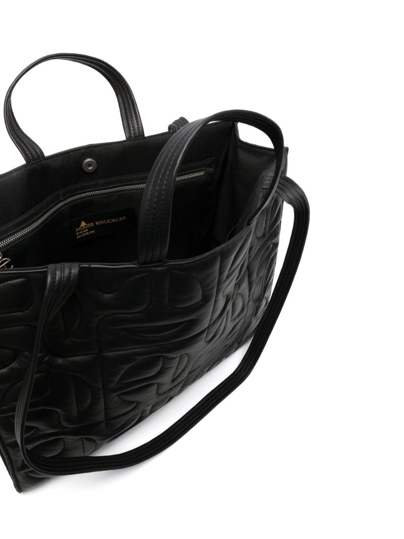X Telfar Black Quilted Tote Bag