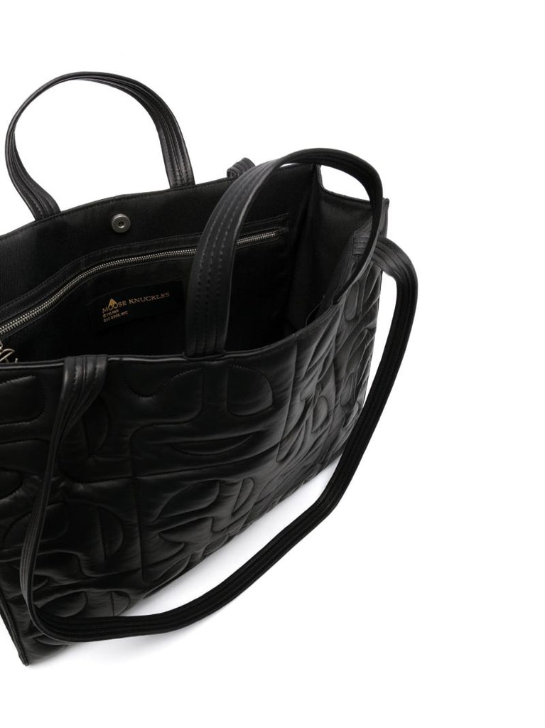 X Telfar Black Quilted Tote Bag