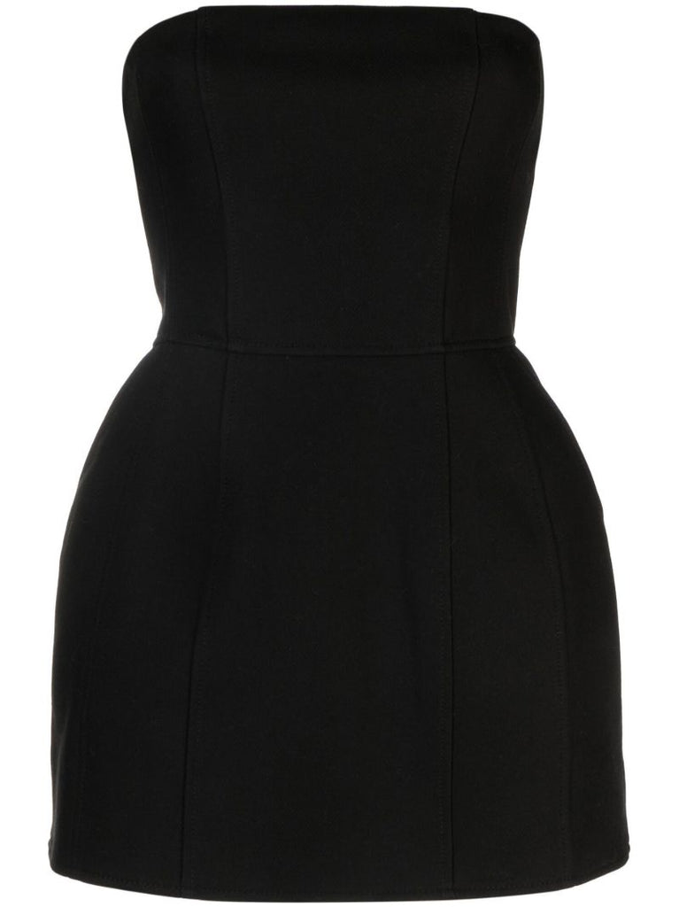 Black Strapless Mini Dress
