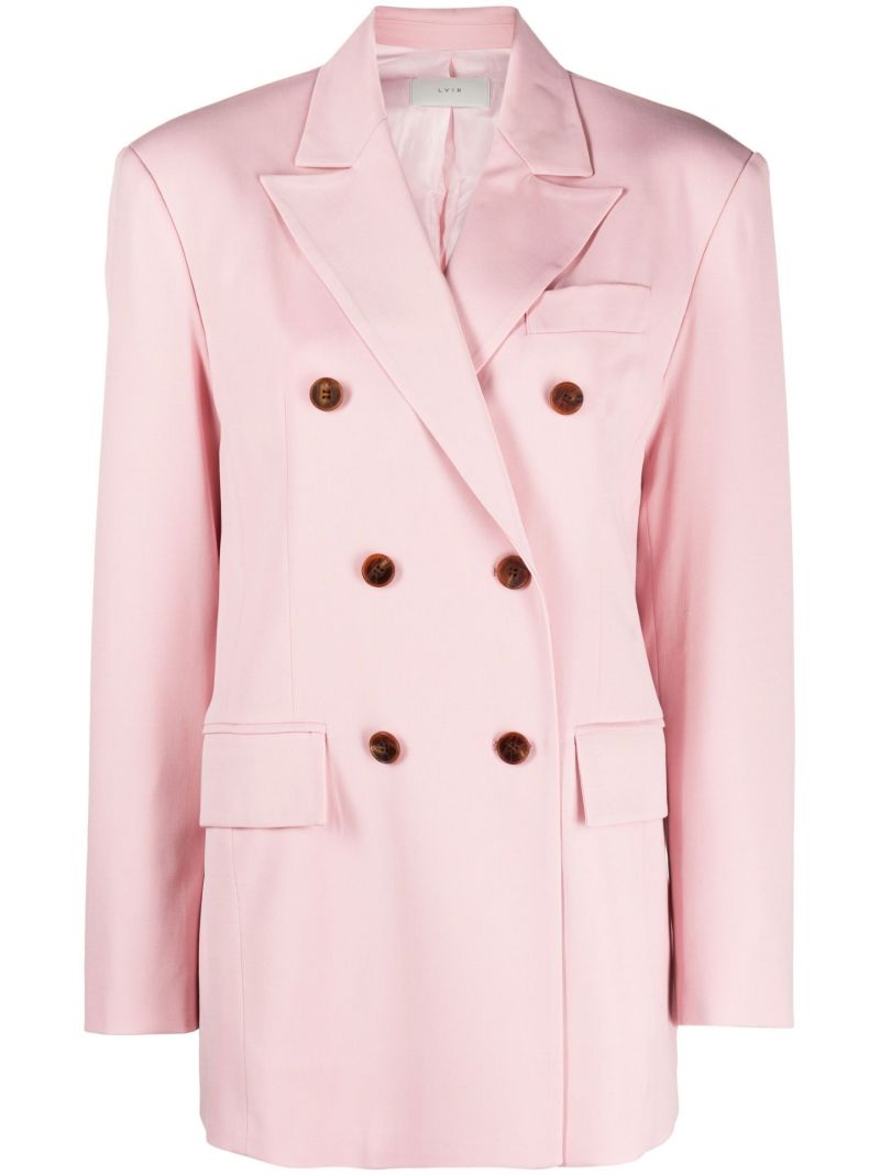 Pink Double-breasted Blazer