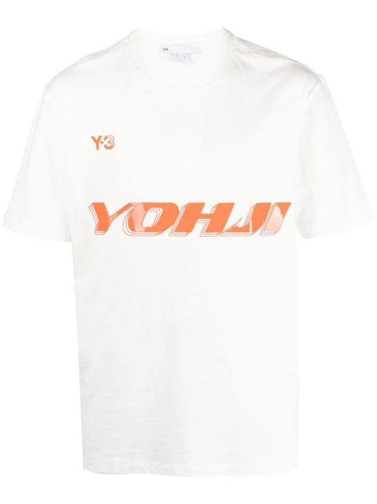 White Logo Cotton T-shirt