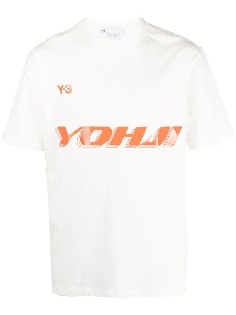 White Logo Cotton T-shirt