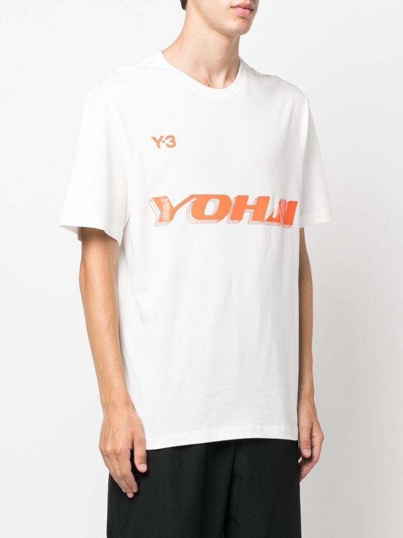 White Logo Cotton T-shirt