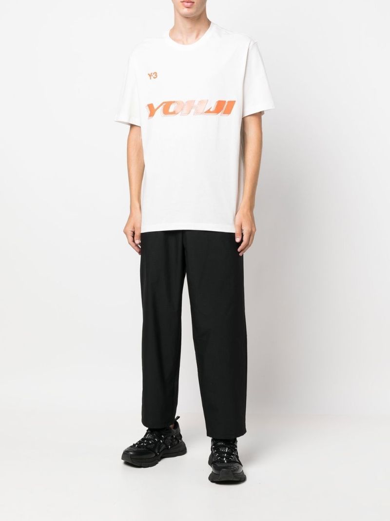 White Logo Cotton T-shirt