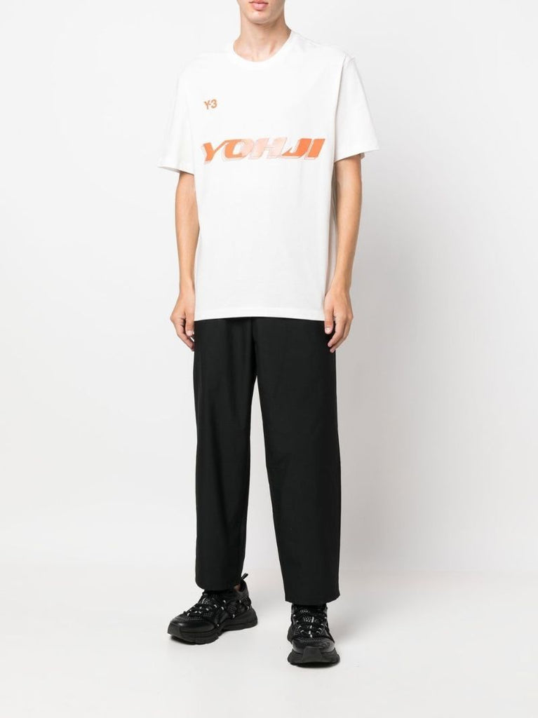 White Logo Cotton T-shirt