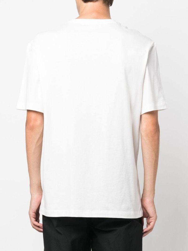 White Logo Cotton T-shirt