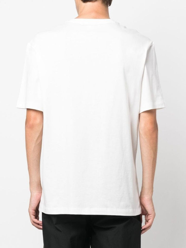 White Logo Cotton T-shirt
