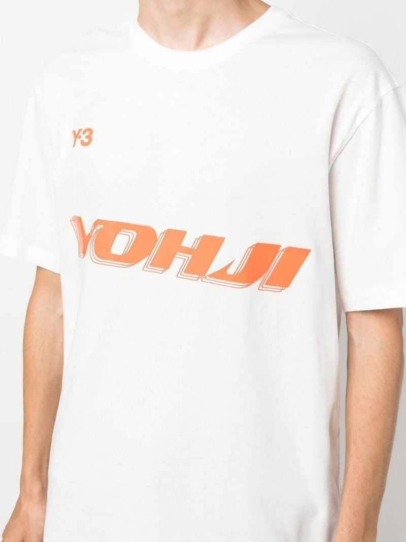 White Logo Cotton T-shirt