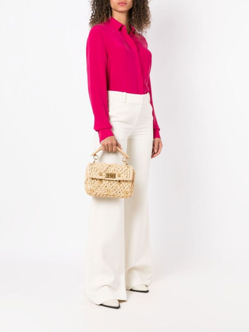 Neutral Bolsa AplicaÃ_x0083_Â§Ã_x0083_Â£o Raffia Shoulder Bag