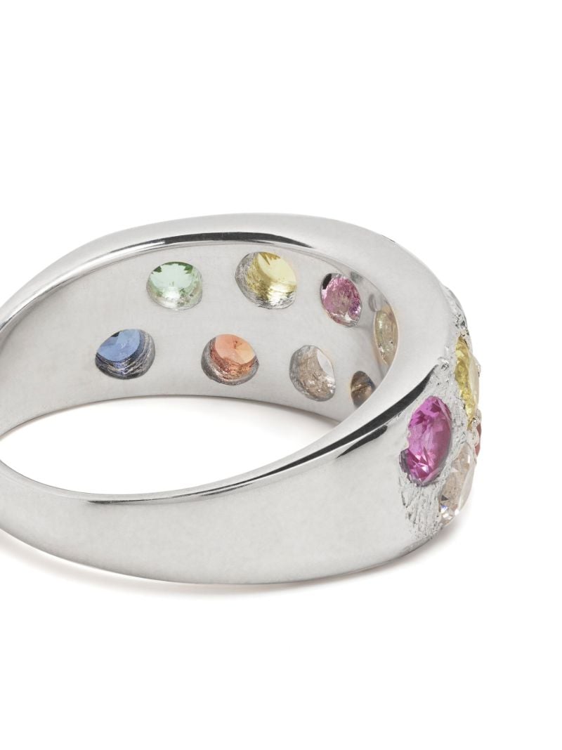 Sterling Silver Mini Riviera Sapphire Ring