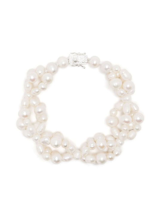 White Antique Hanging Pearl Bracelet