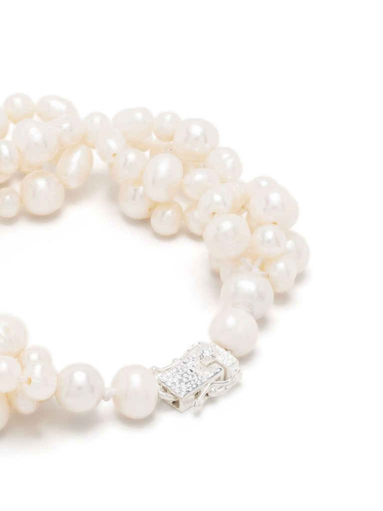White Antique Hanging Pearl Bracelet