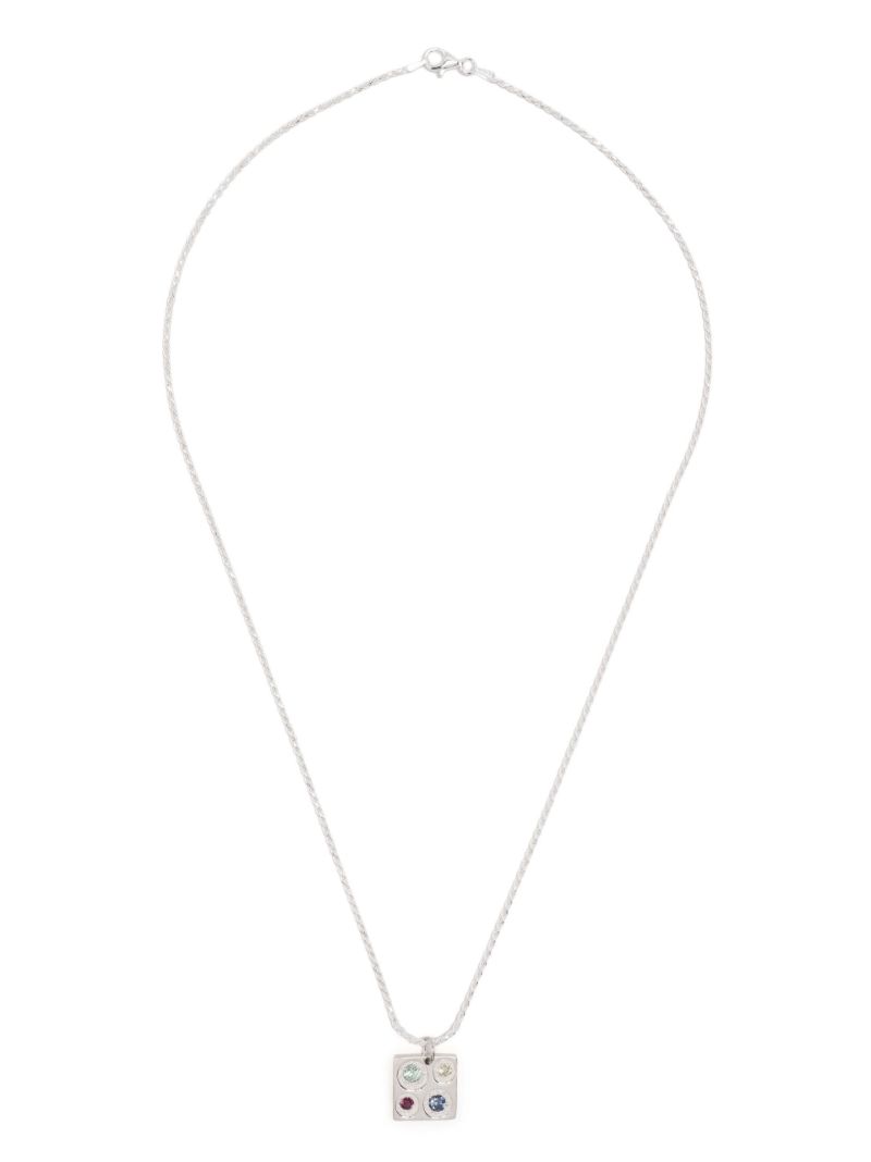 Sterling Silver Chloroplast Sapphire Necklace