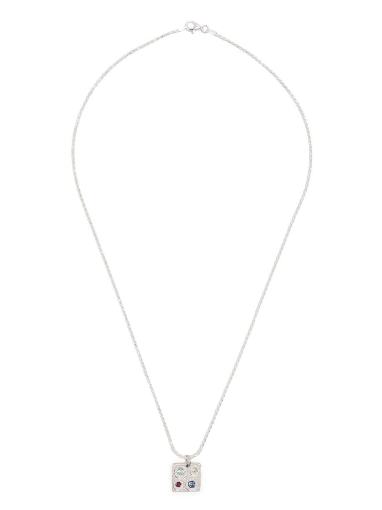 Sterling Silver Chloroplast Sapphire Necklace