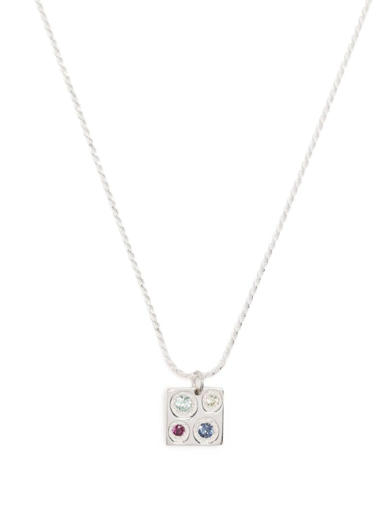Sterling Silver Chloroplast Sapphire Necklace