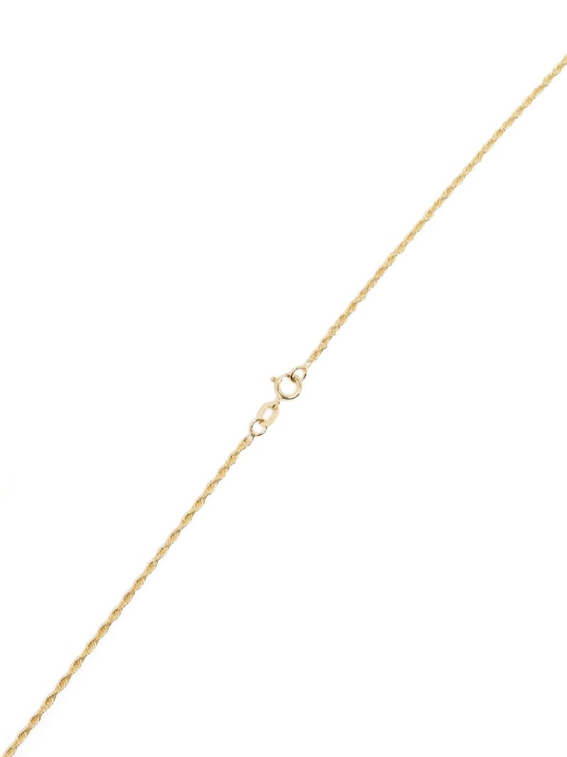 9k Yellow Gold Flowers Grow Together Sapphire Necklace