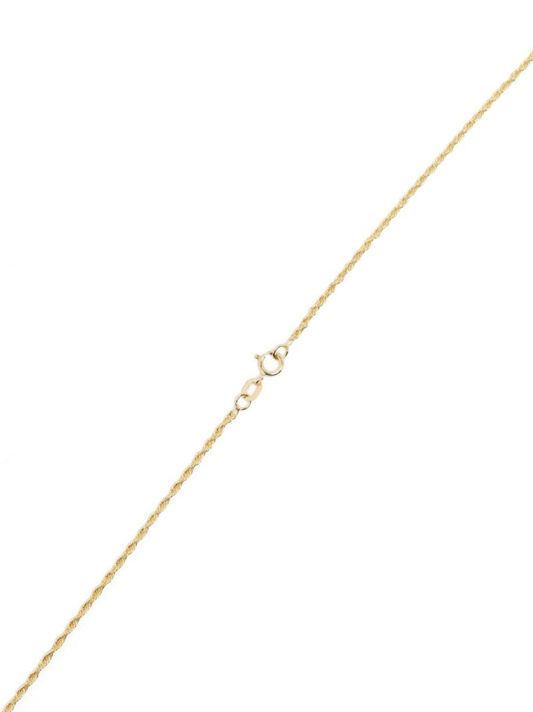 9k Yellow Gold Flowers Grow Together Sapphire Necklace