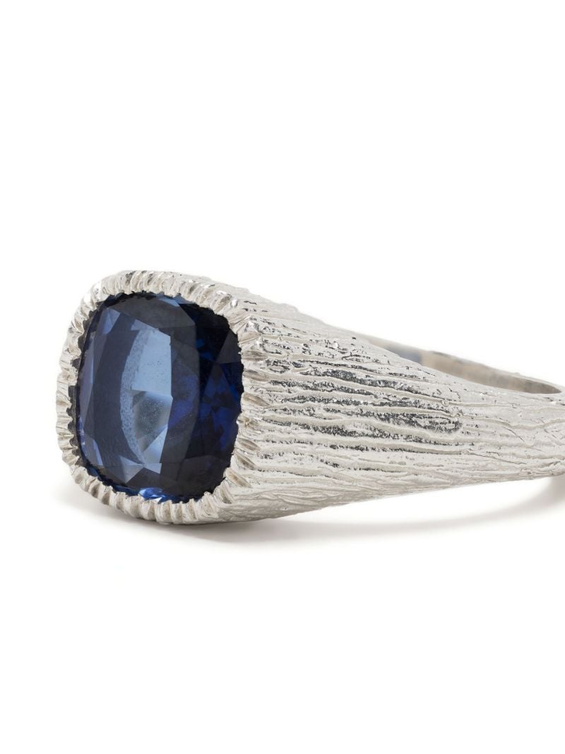 Sterling Silver Natures Smile Sapphire Ring