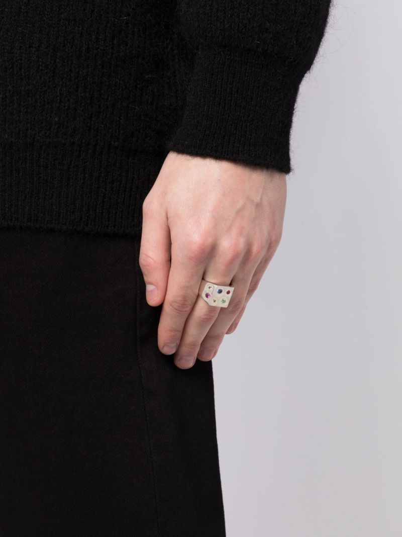 Sterling Silver Sapphire Signet Ring