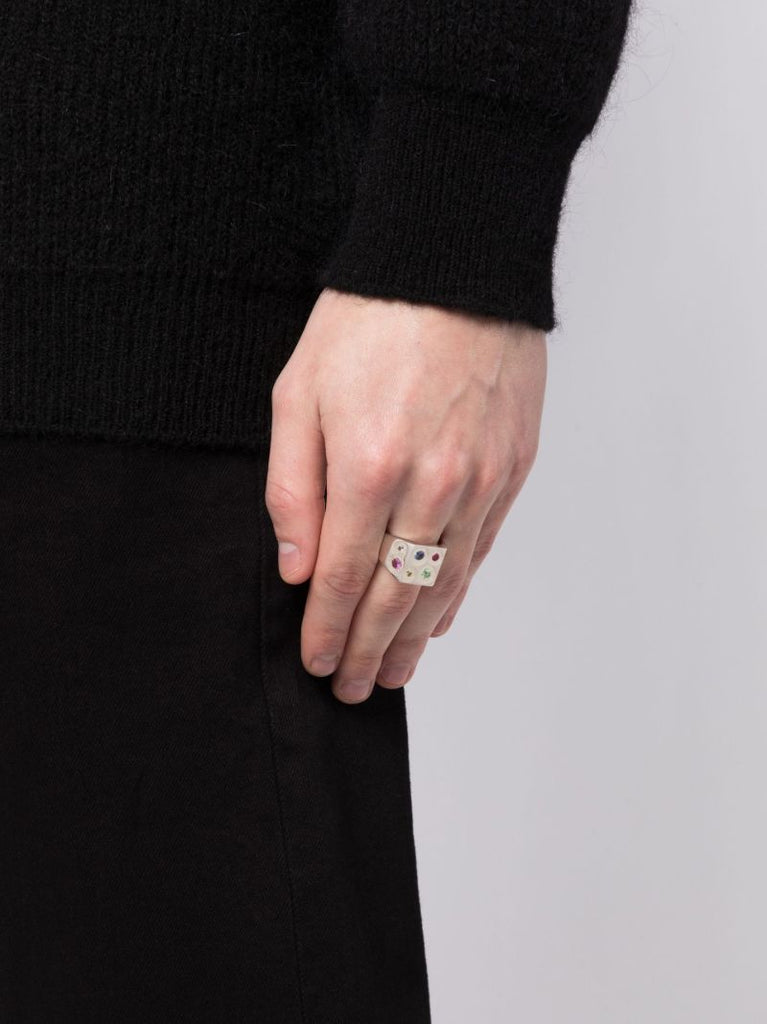 Sterling Silver Sapphire Signet Ring