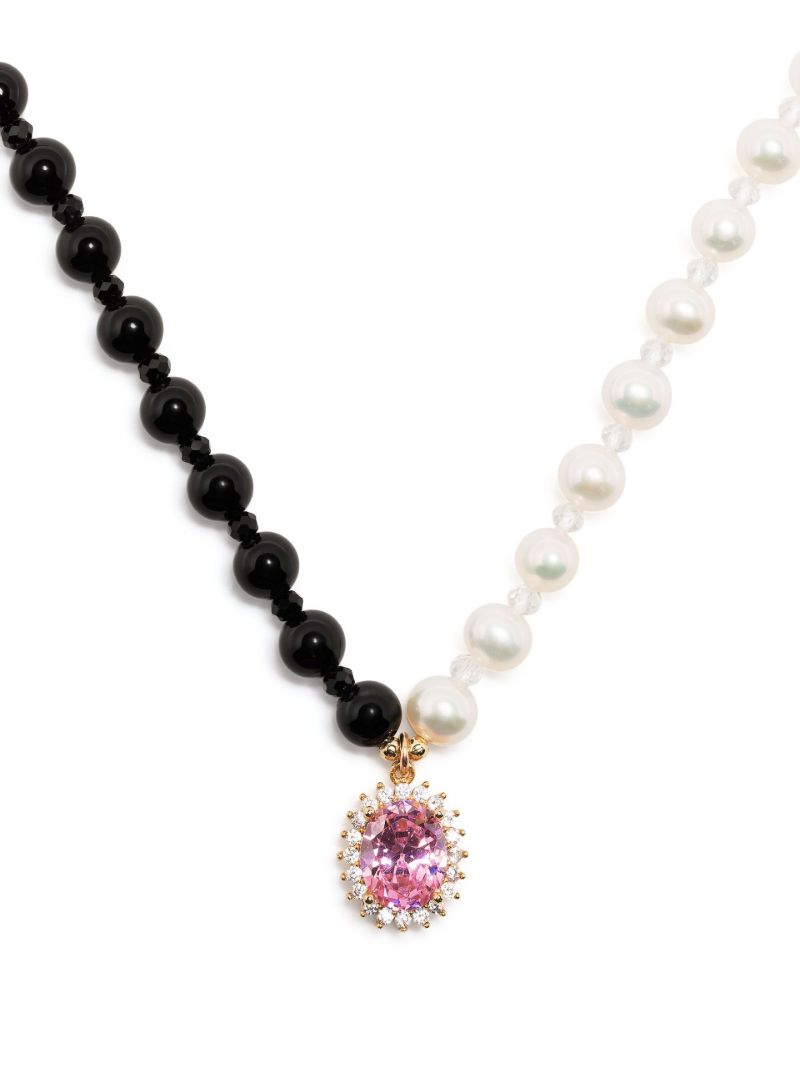 Multicolour Pendant Pearl Necklace