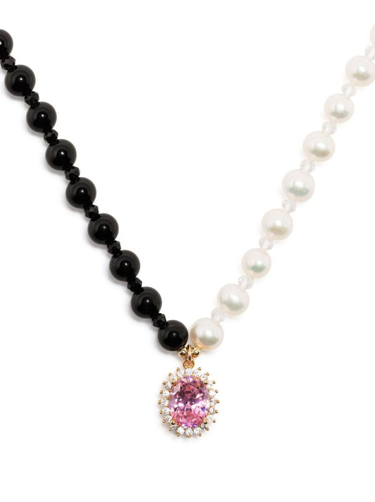 Multicolour Pendant Pearl Necklace