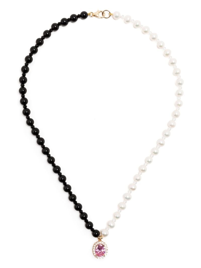 Multicolour Pendant Pearl Necklace