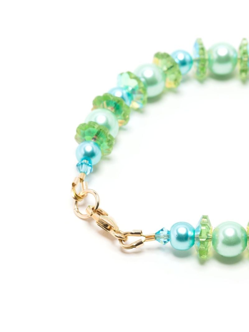 Gold-tone Floral Bead Bracelet