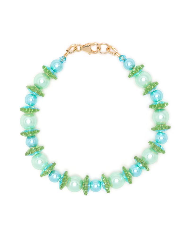 Gold-tone Floral Bead Bracelet