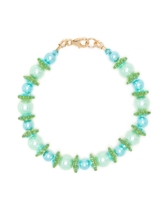 Gold-tone Floral Bead Bracelet
