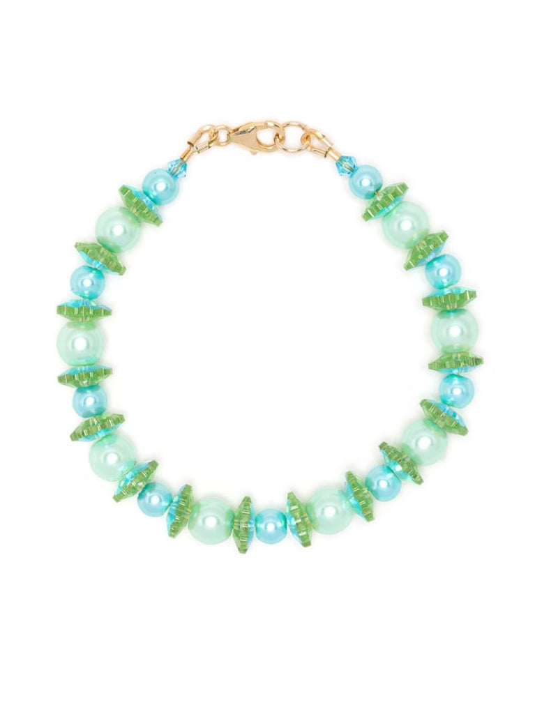 Gold-tone Floral Bead Bracelet