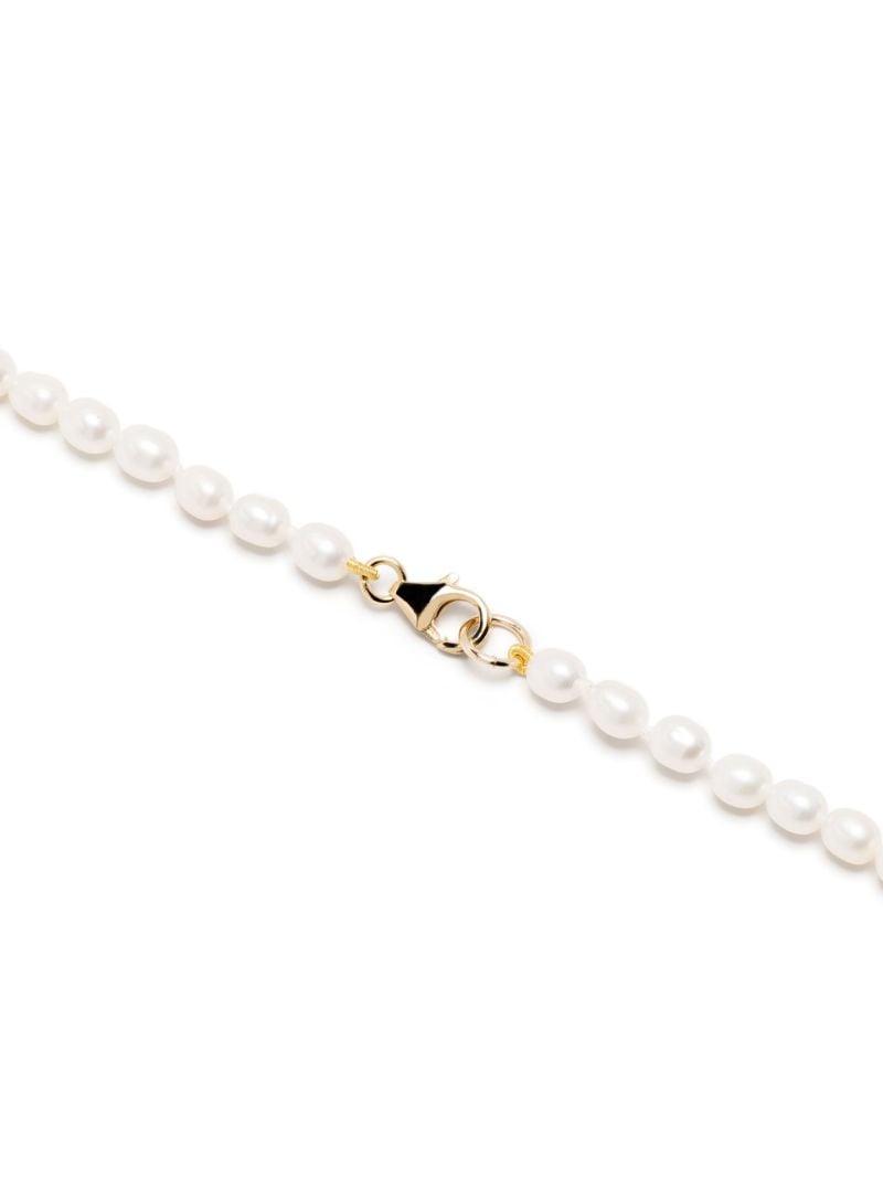 White Fireball Pearl Pendant Necklace