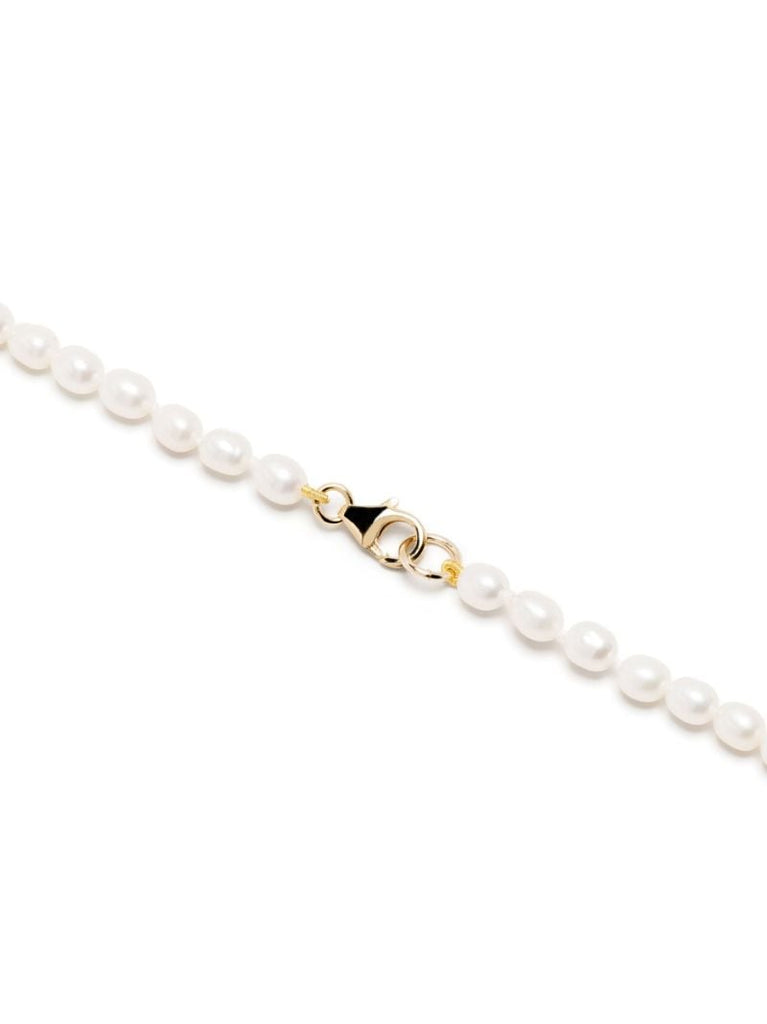 White Fireball Pearl Pendant Necklace