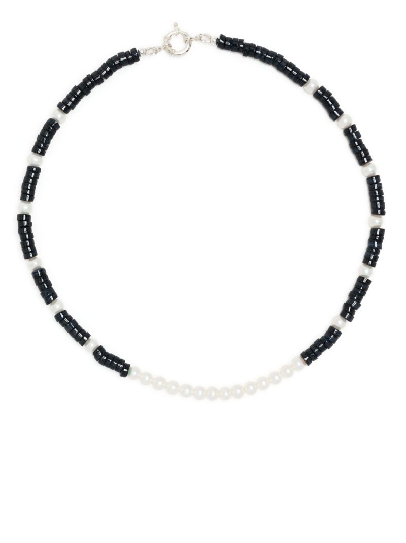 Sterling Silver Pearl Beaded Necklace