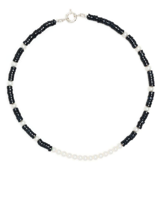 Sterling Silver Pearl Beaded Necklace