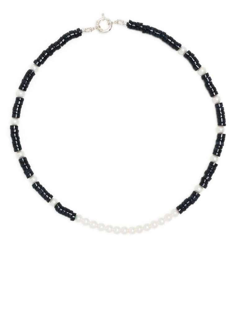 Sterling Silver Pearl Beaded Necklace