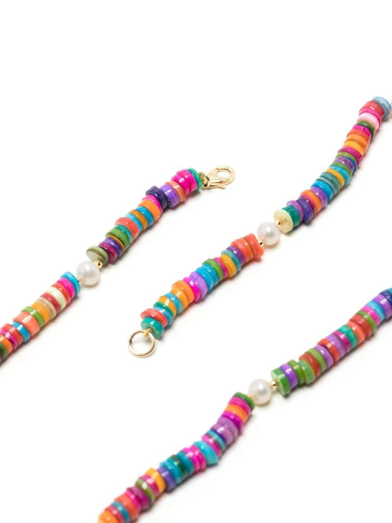 Gold-tone Shell Pearl Bead Necklace