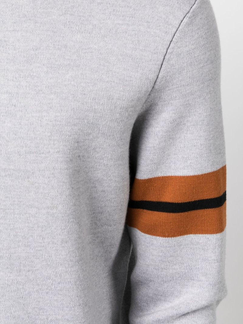 Grey Arm Band Wool Sweater