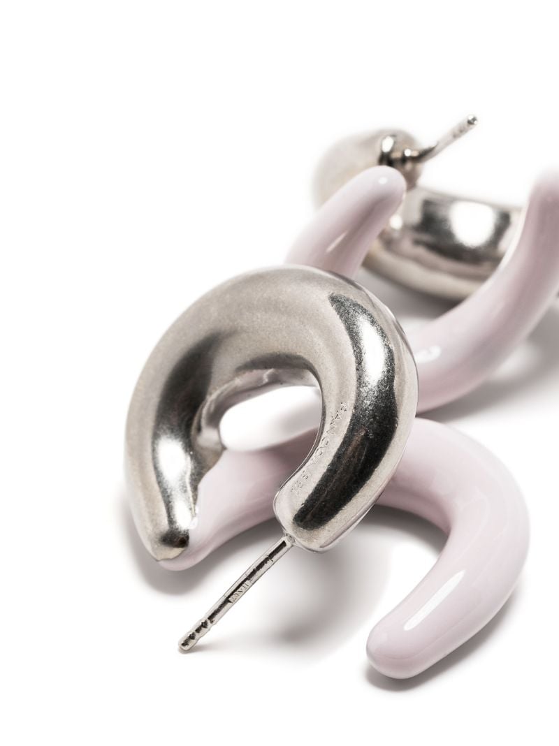 Rhodium-plated Blow Up Stellar Hoop Earrings