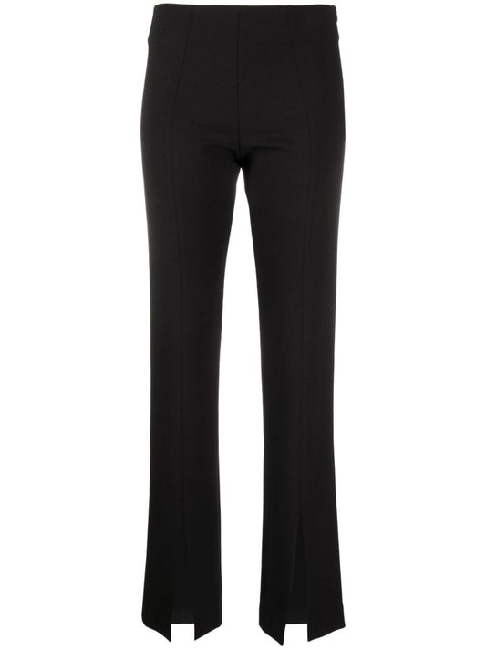 Black Stretch Slit Slim Fit Pants