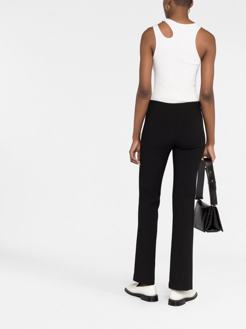 Black Stretch Slit Slim Fit Pants