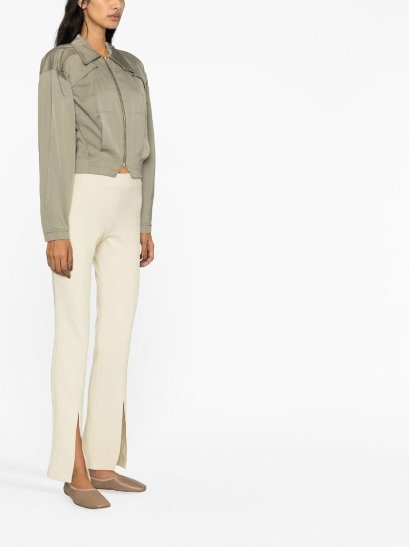 Green Zip-up Cropped Jacket