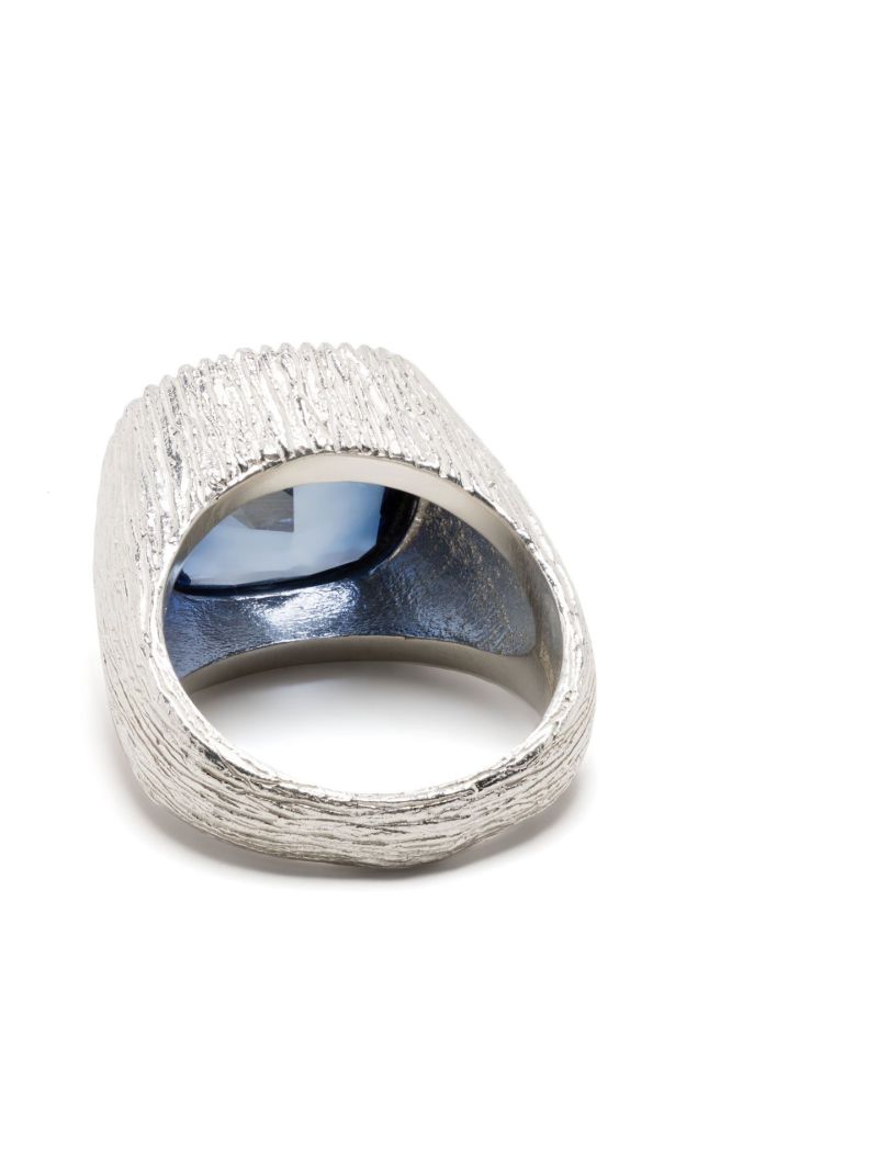 Sterling Silver Burnham Signet Sapphire Ring