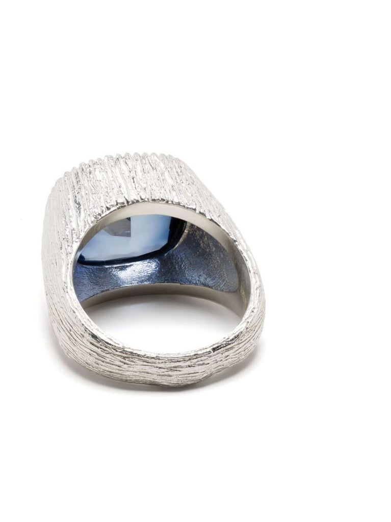 Sterling Silver Burnham Signet Sapphire Ring