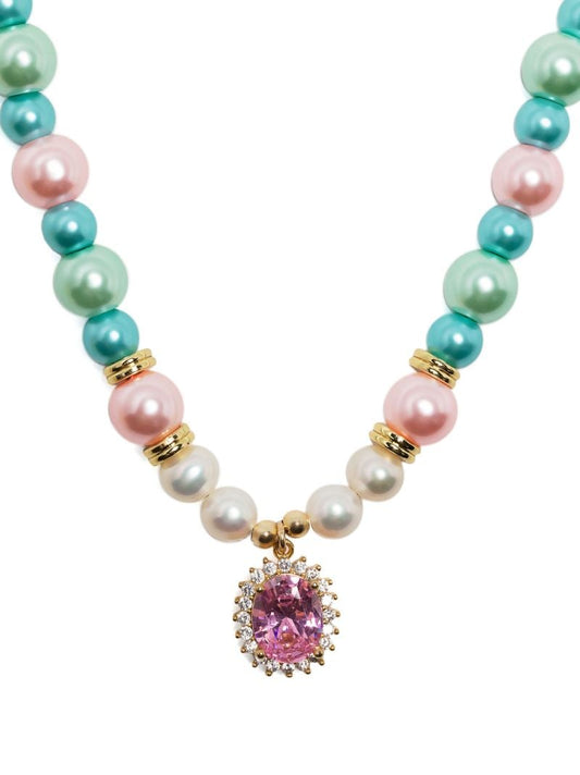Multicolour Beaded Pearl Necklace