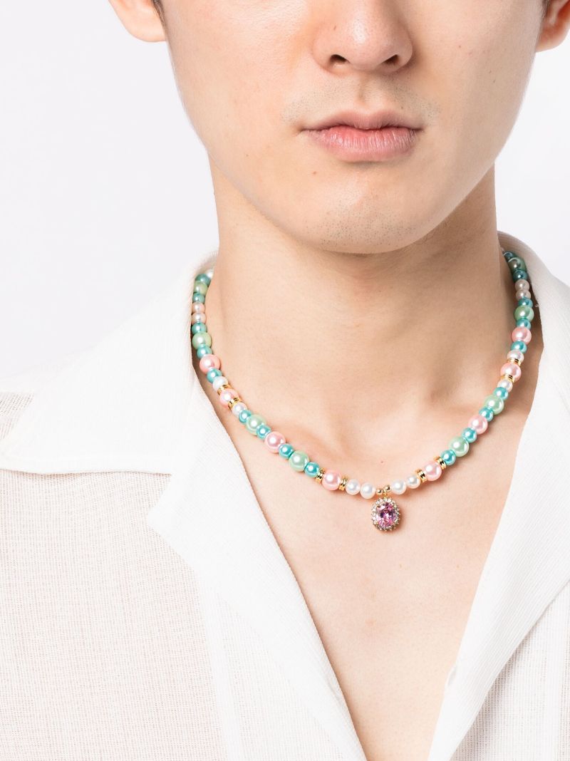 Multicolour Beaded Pearl Necklace