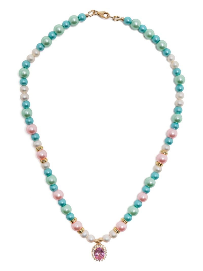 Multicolour Beaded Pearl Necklace