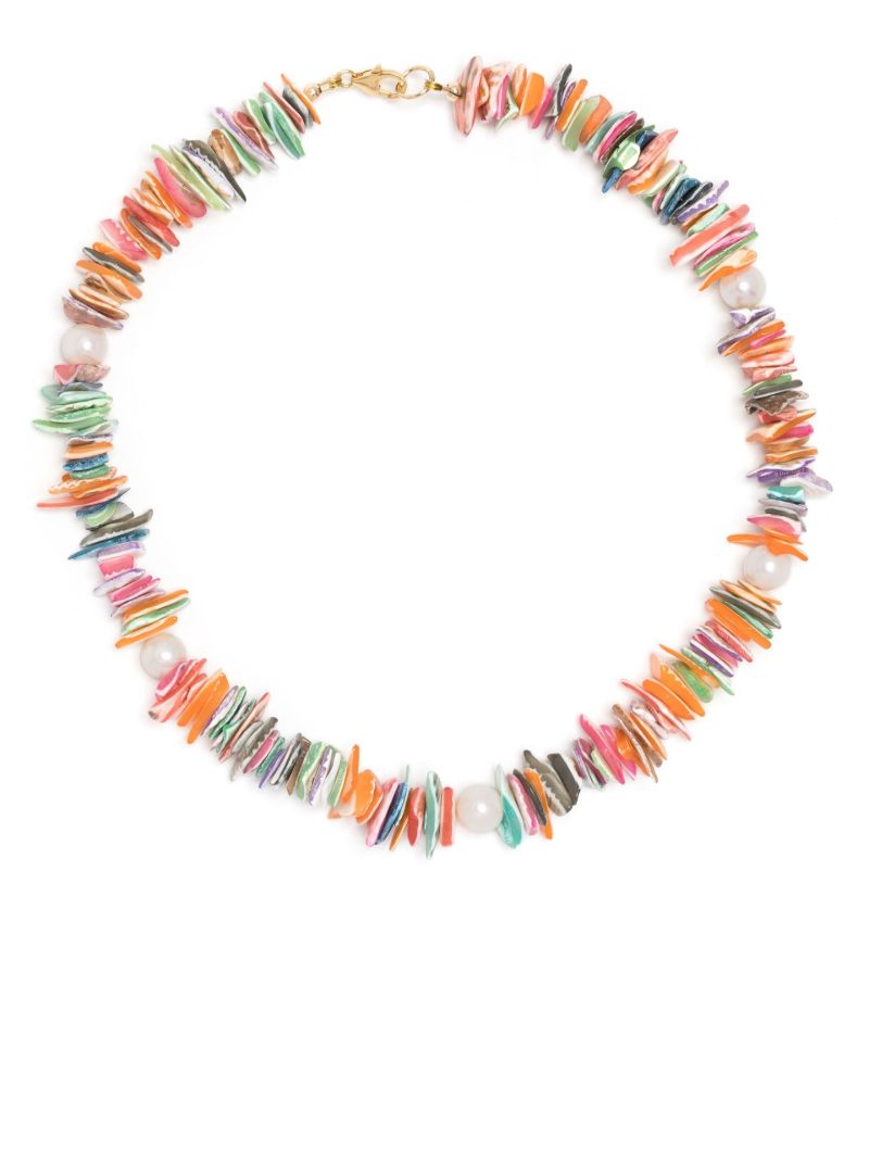 Multicolour Rainbow Shell Pearl Necklace