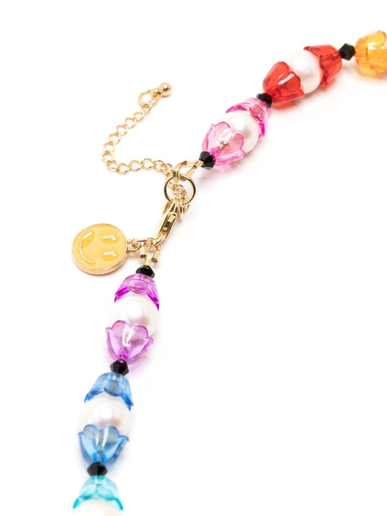 Multicolour Pearl Rainbow Beaded Necklace