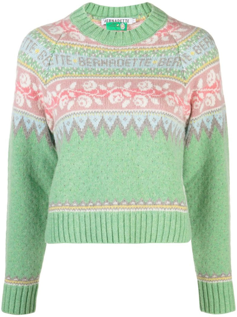 Green Fair Isle Wool Sweater
